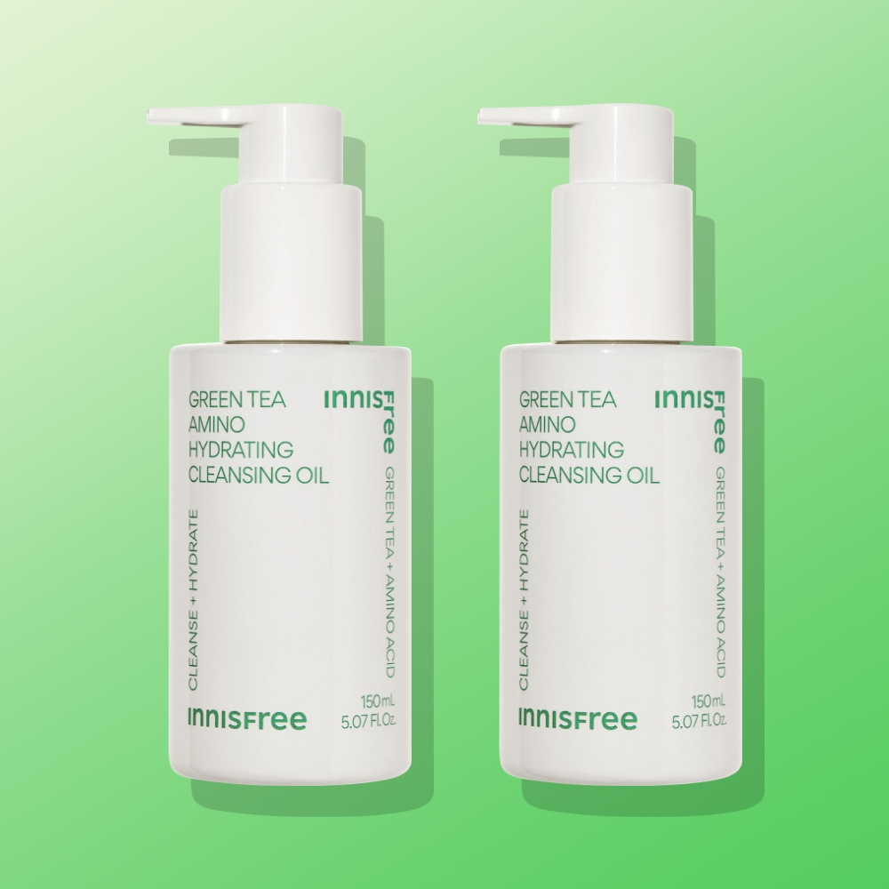 이니스프리 그린티 수분 아미노 클렌징 오일 150ml, 2개 제품 이미지