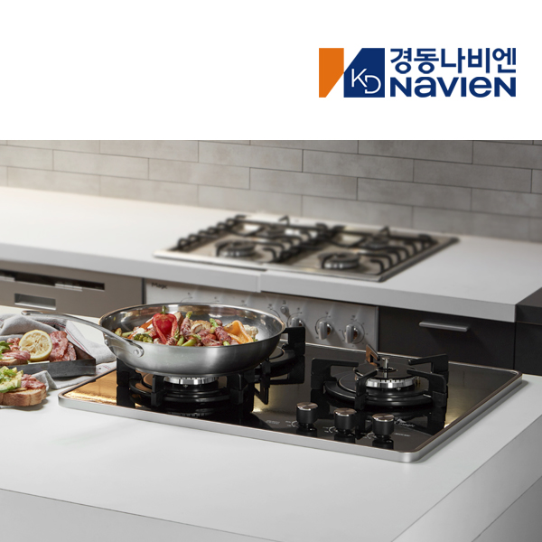 경동 나비엔매직 3구 빌트인 가스쿡탑 매립형 레인지 AC코드식 560 x 480 GRB6203 LPG 블랙