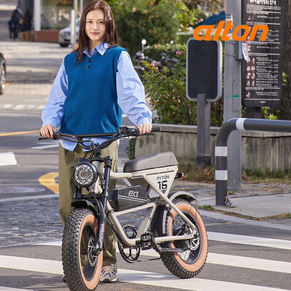 2025 알톤 파이톤16 자토바이 팻 바이크 48V 500W 15Ah 매트블랙 40.6cm - 상세 이미지 2