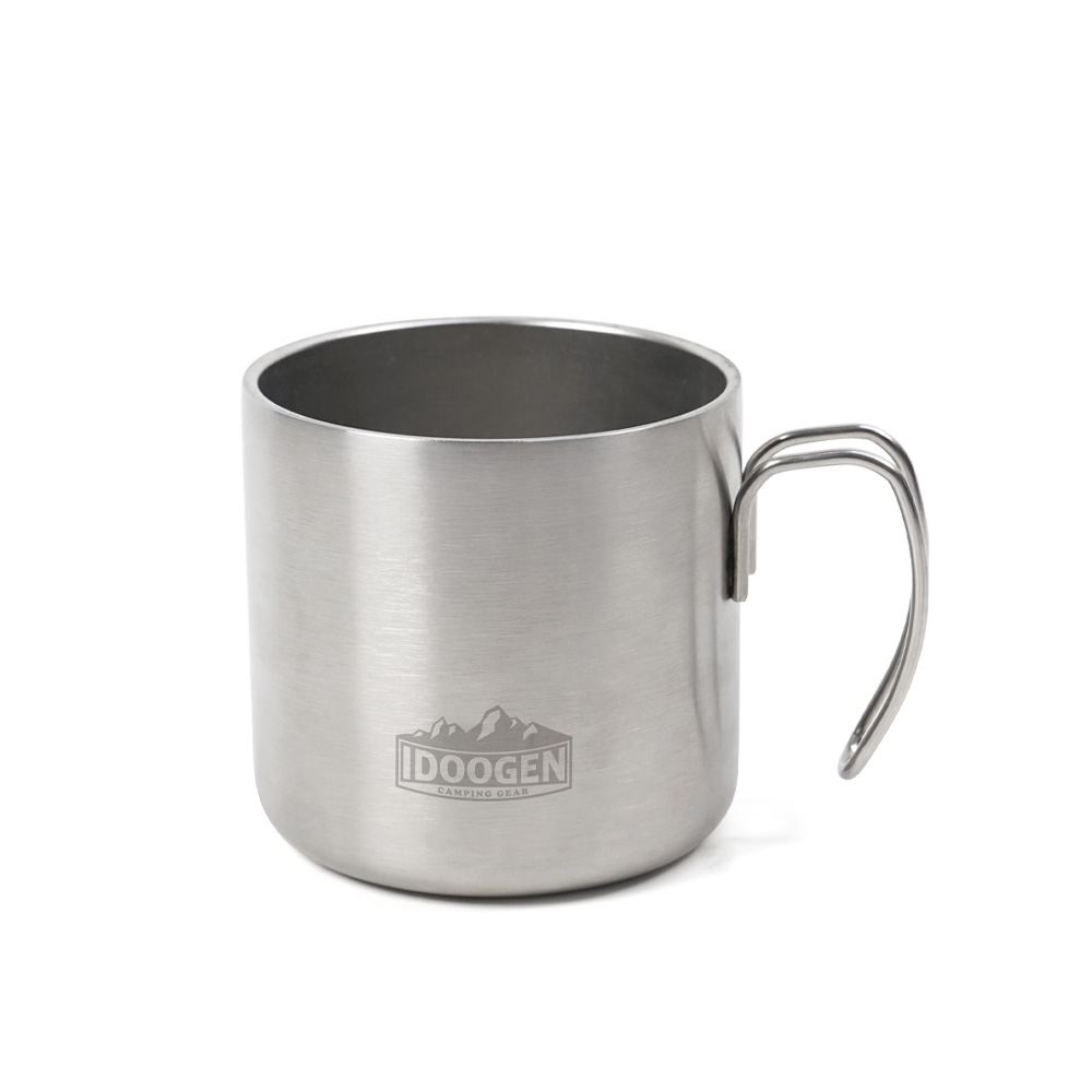 스테인리스 캠핑 머그 컵 고리형