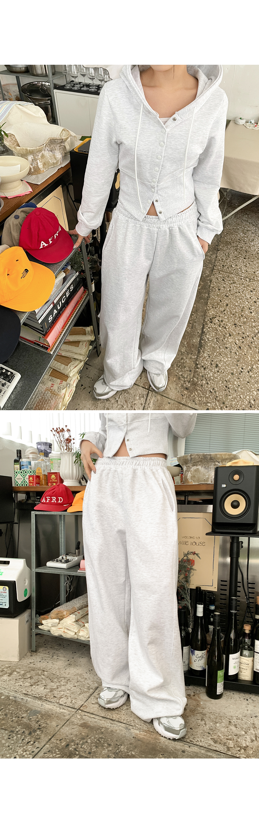 [MADE] 빅사이즈 S-4XL 두아 투웨이 스트링 절개 메가 와이드 쭈리 트레이닝 밴딩 팬츠 상세 이미지 25