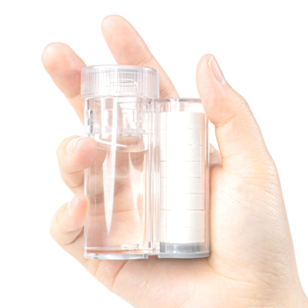 압축 라떼 티슈 50매+2W 라떼티슈케이스 동전 [100%천연원단] 국내생산 코인