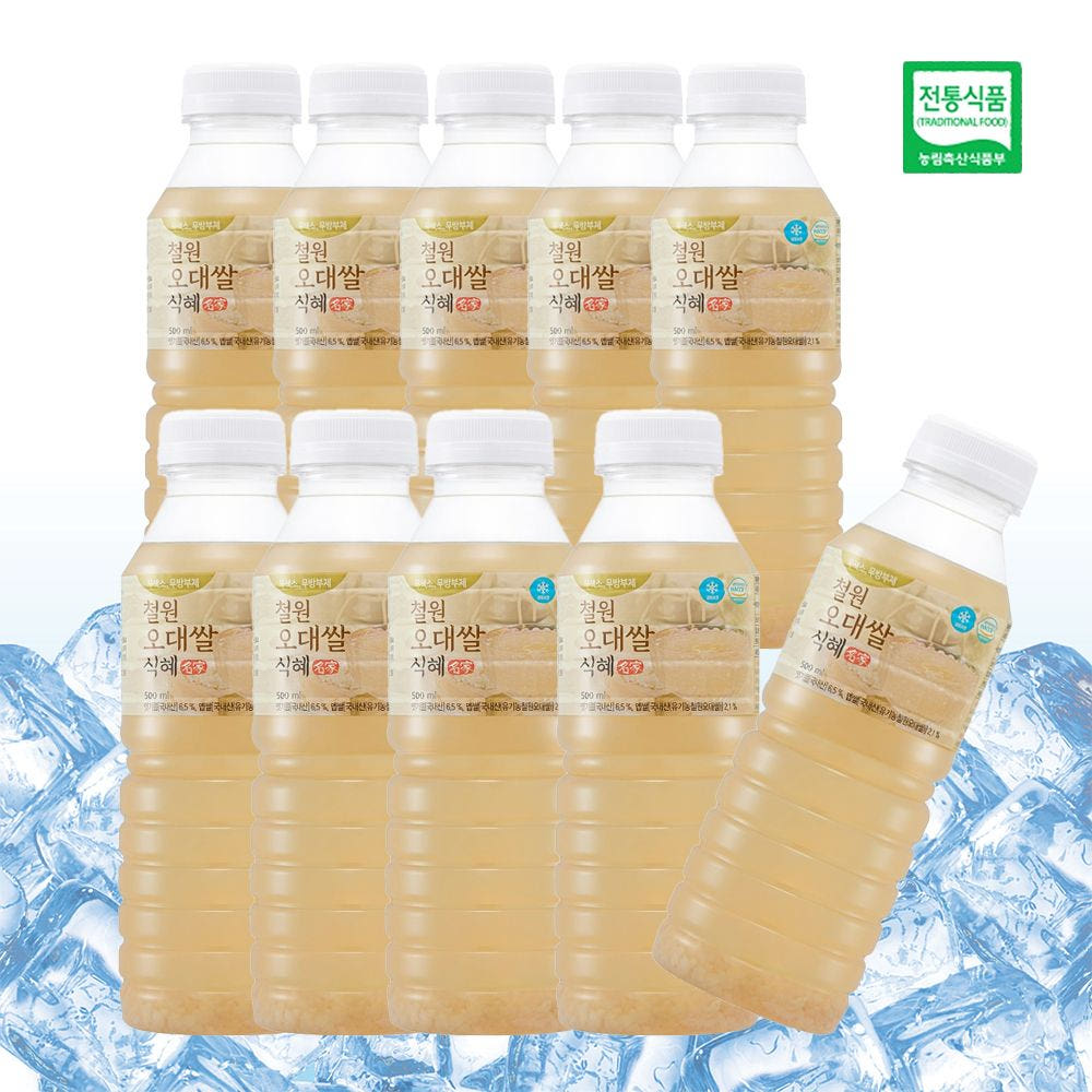 철원 오대쌀 수제 식혜 국내산 유기농 임산부 감주 500ml 10병 - 상세 이미지 2