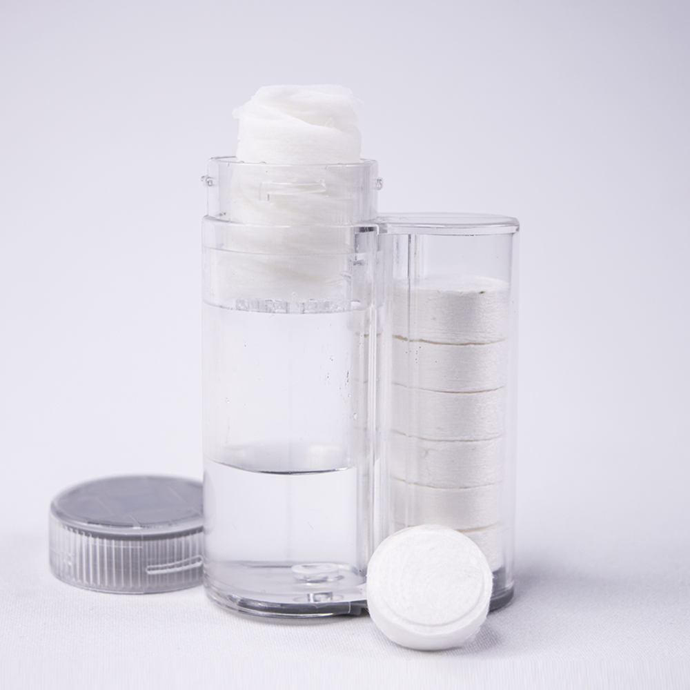 압축 라떼 티슈 50매+2W 라떼티슈케이스 동전 [100%천연원단] 국내생산 코인