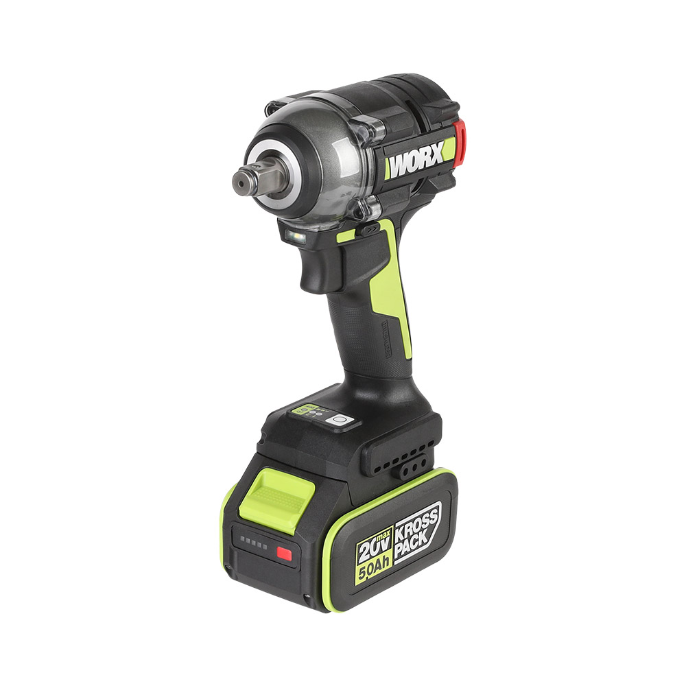 웍스 충전 임팩 렌치 20V 5.0Ah 배터리2개 12.7mm BL WU289.2 임팩트