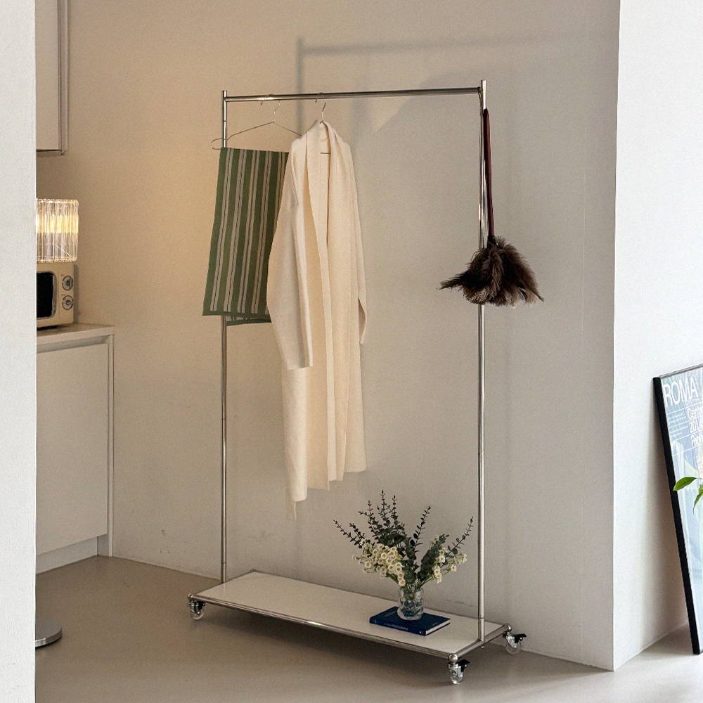 미드 센츄리 모던 행거 시스템 스틸 철제 수납 드레스룸 선반 인테리어 옷걸이 간이옷장 - 상세 이미지 5