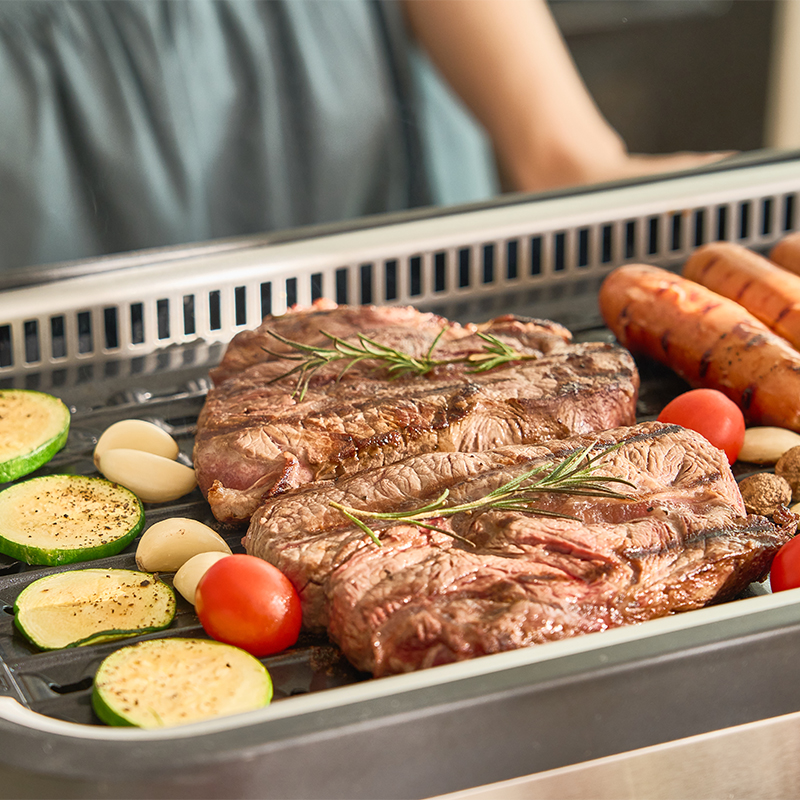 키치니스 전기그릴 연기 안나는 없는 팬 가정용 고기 삼겹살 구이 불판