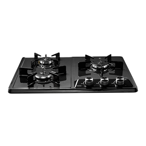 경동 나비엔매직 3구 빌트인 가스쿡탑 매립형 레인지 DC전지식 560 x 430 GRB7003 LPG 블랙