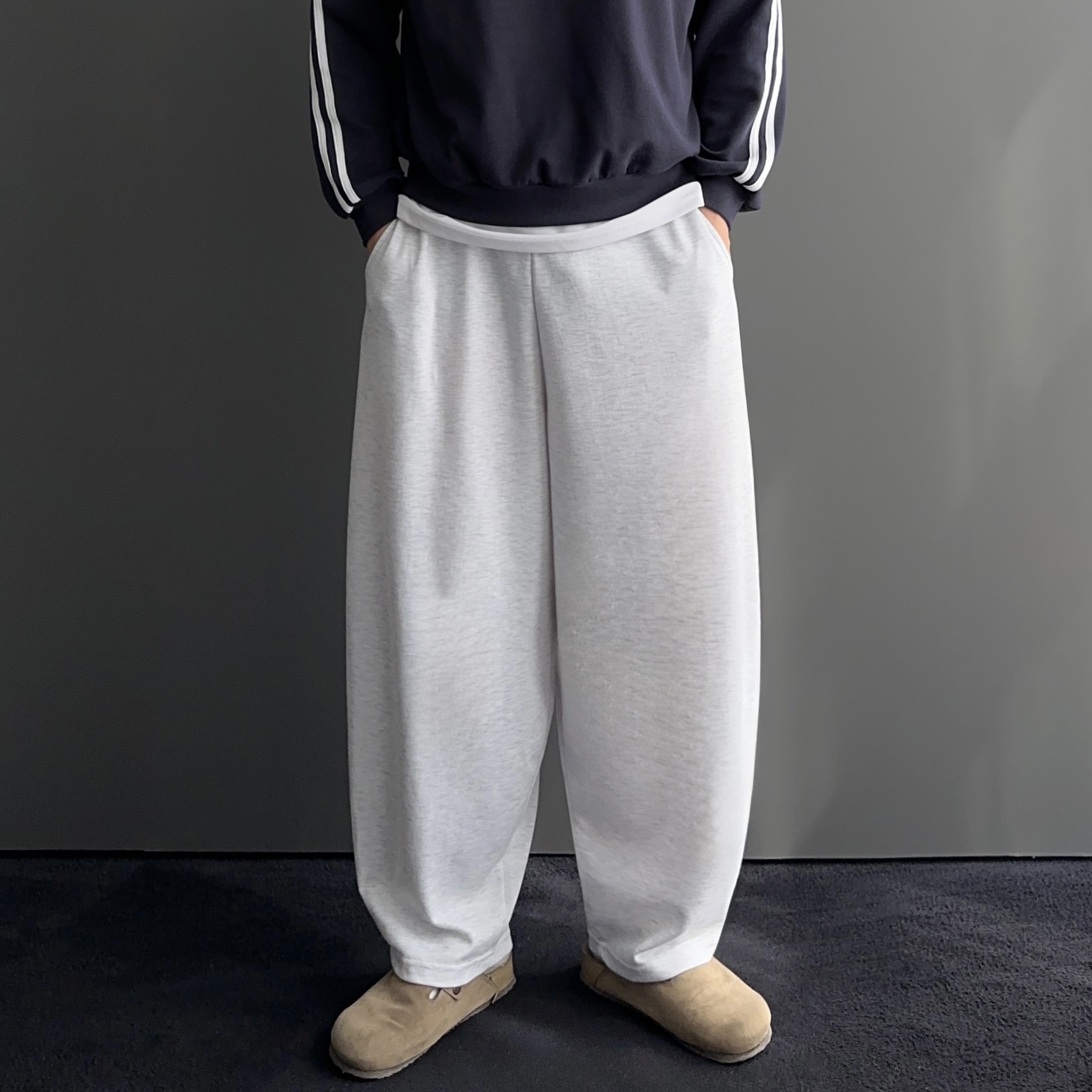 1+1 벌룬팬츠 스웻팬츠 남자와이드트레이닝팬츠 - 상세 이미지 3