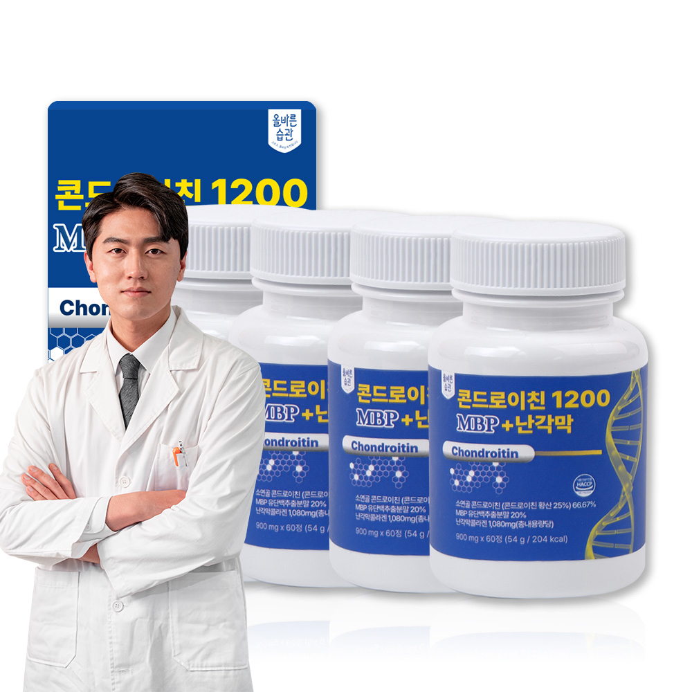 올바른습관 소연골 콘드로이친 1200mg 60정, 4개