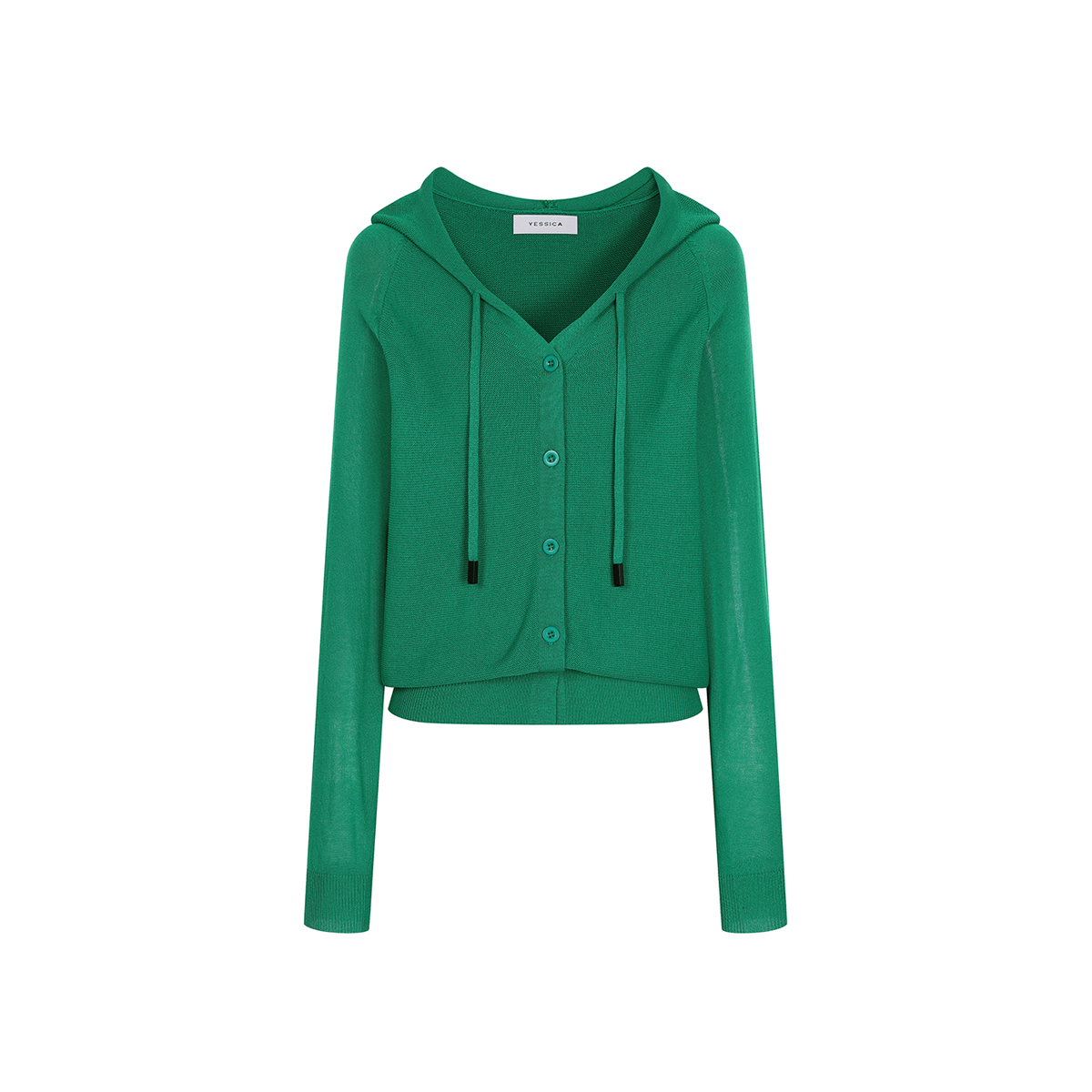 예시카 비스코스 래그런 썸머 후드 스트링 가디건 YJ3KC100