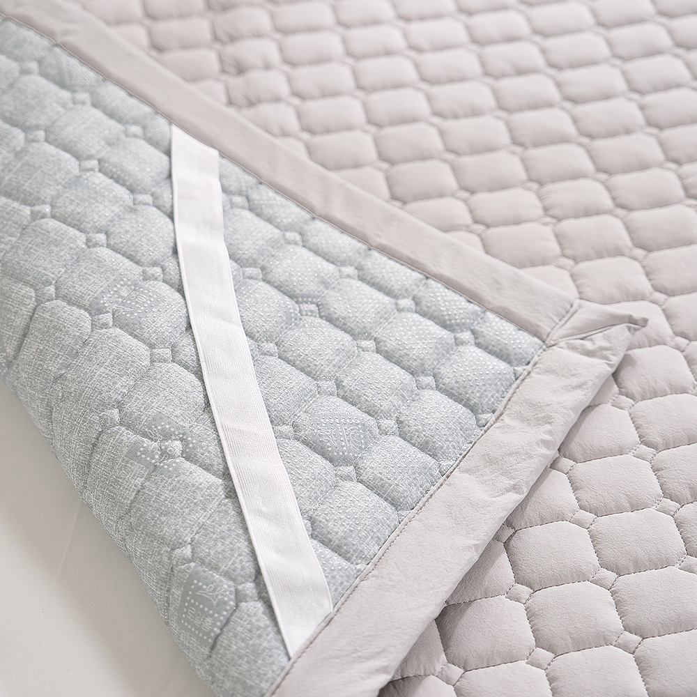 쿠에뜨 무지 호텔식 고밀도 미끄럼방지 논슬립 SS 고정밴드 침대패드