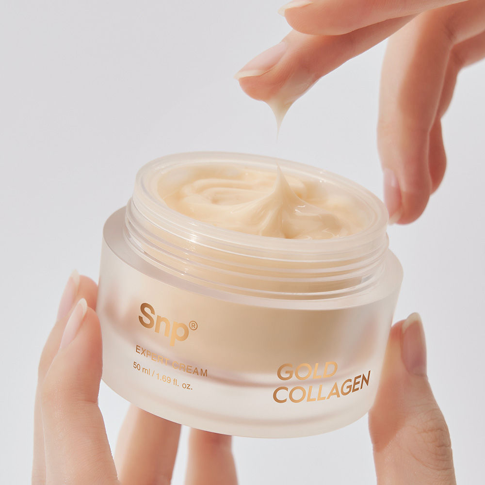 Snp 골드 콜라겐 엑스퍼트 크림 50ml 주름 개선 고농축 영양 탄력 수분 보습 안티에이징 미백 기미 잡티 - 상품 이미지