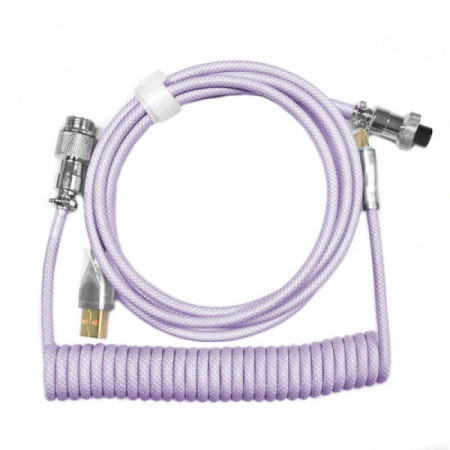 엠스톤글로벌 코일형 Type C 항공 케이블 (1.7m) 퍼플