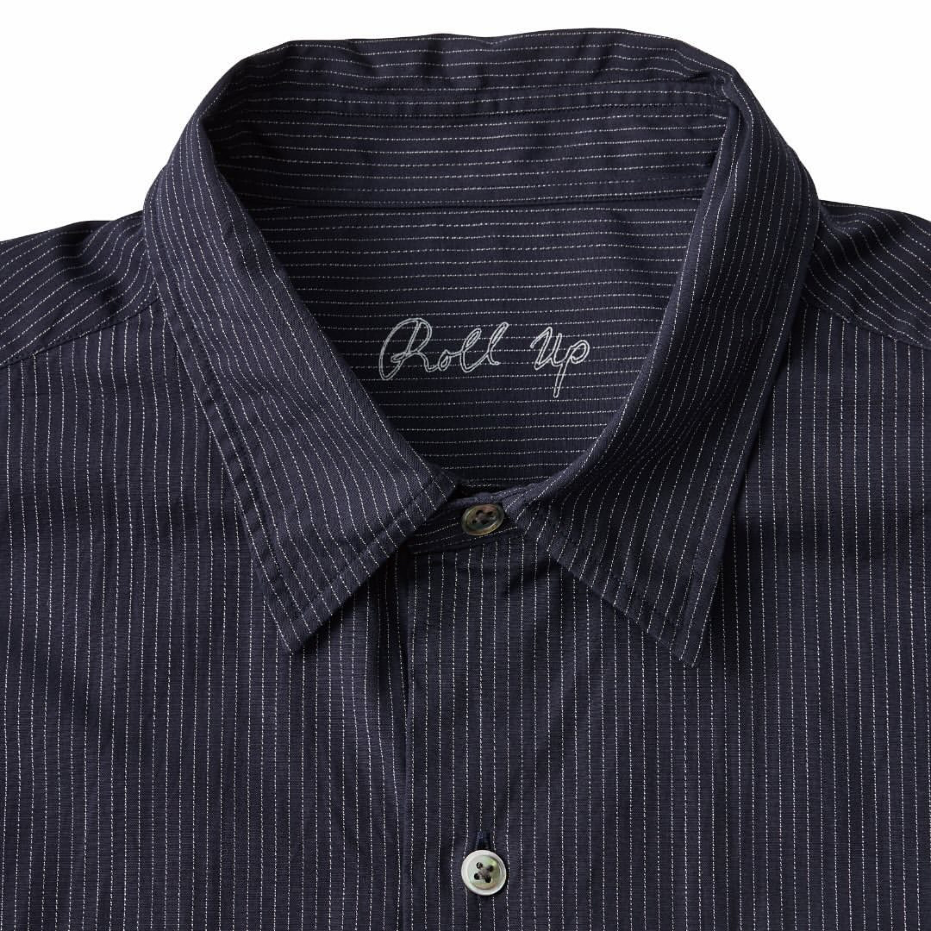 포터클래식 PORTERCLASSIC 롤 업 핀 스트라이프 셔츠 24SS 83040003 - 상세 이미지 3