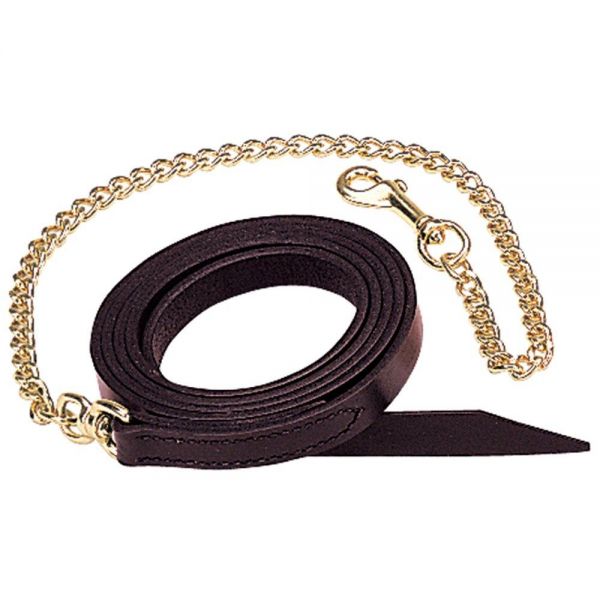 Leather 싱글 플라이 말 리드 체인 마호가니, 2.5cm x 2.4m(1인치 x 8피트), 76.2cm(30인치) 체인 포함 1 x 8 w/30 Cha : 후니유통47