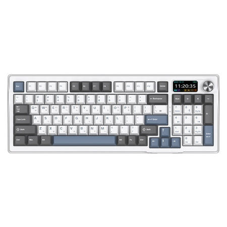 ABKO ABKO AK100 3모드 PBT 기계식 키보드 LCD 디스플레이