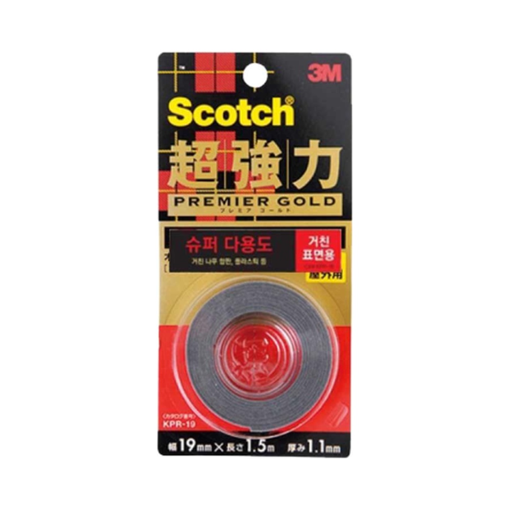 초강력 양면테이프 접착테이프 거친표면용 19mm x 1.5M