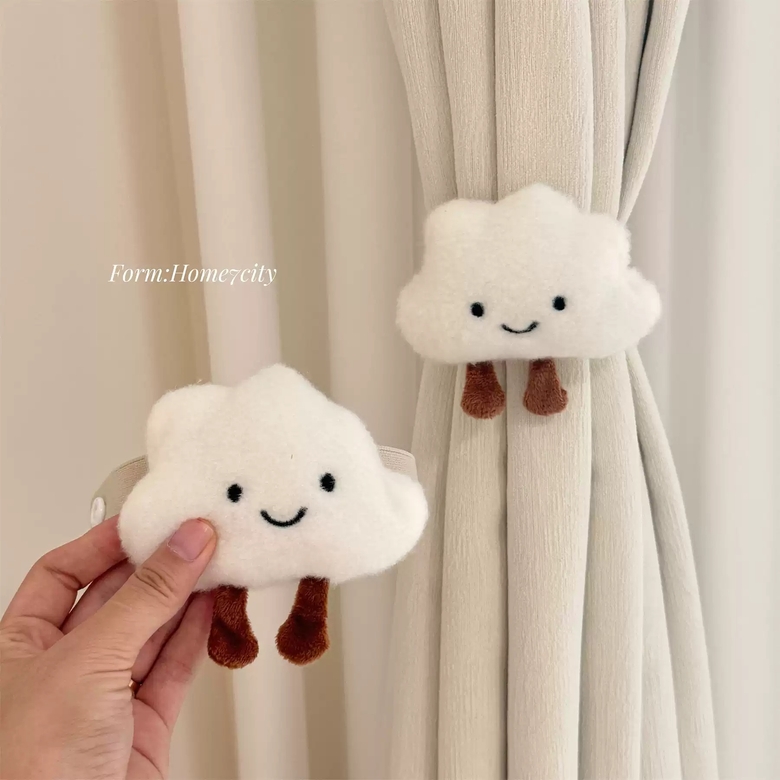 귀여운 구름 커튼집게 커튼타이백 커텐묶기 커튼홀더