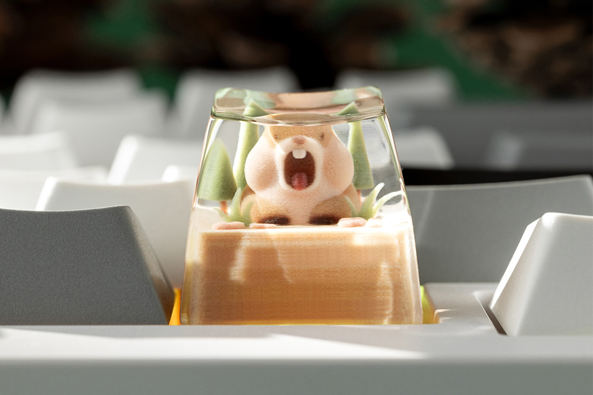 소리지르는 마못 아티산 포인트 키캡