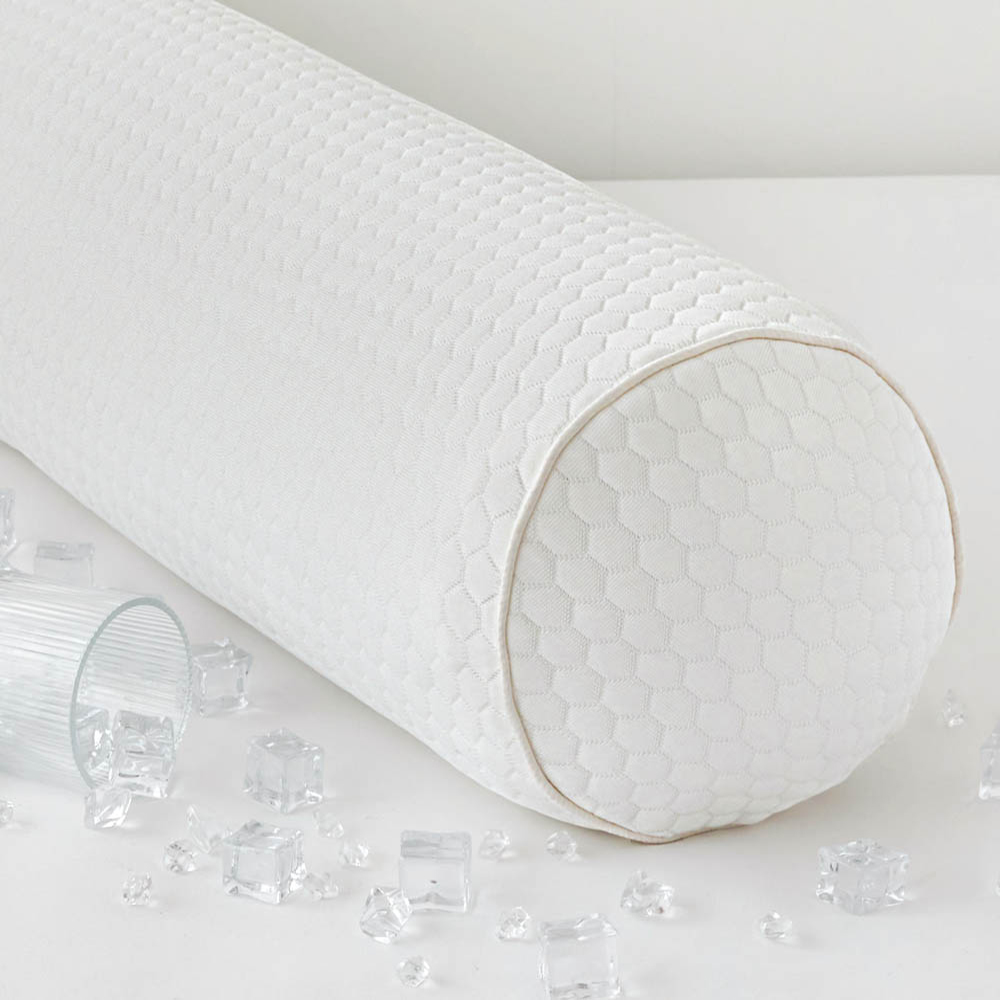 바디필로우 대형 원형 롱쿠션 안고자는 긴베개 듀라론쿨 냉감-허니비, 120cm