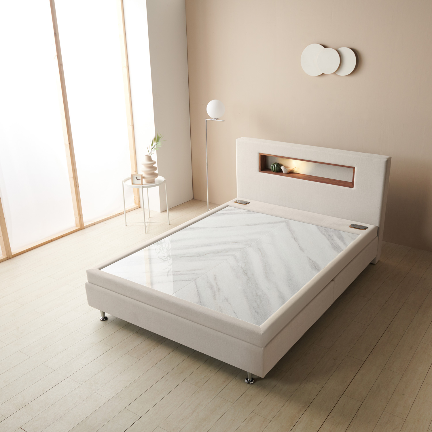 가보건강침대 황토 밀양흙침대 세라믹볼 세라믹스 돌침대 기능성 조명 퀸 패브릭 Q글로리SE - 상세 이미지 5