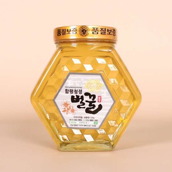 함평청정꿀 국내산 순수 자연 벌꿀 아카시아꿀 2kg, 1개 - 상품 이미지
