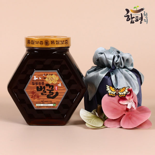 함평청정 벌꿀 자연산 밤꿀 유리병 선물용 2kg 이미지 7