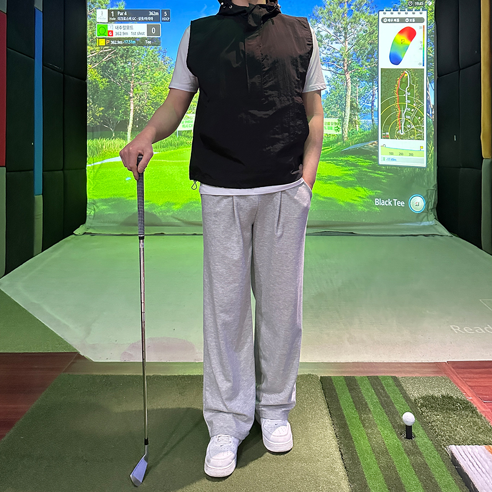 스웻팬츠 벌룬팬츠 회색트레이닝바지 남자세미와이드팬츠 - 상세 이미지 3