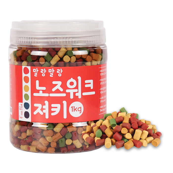 킵펫 국내산 강아지 간식 노즈워크 져키 트릿 혼합맛, 1kg, 2개 - 상세 이미지 4