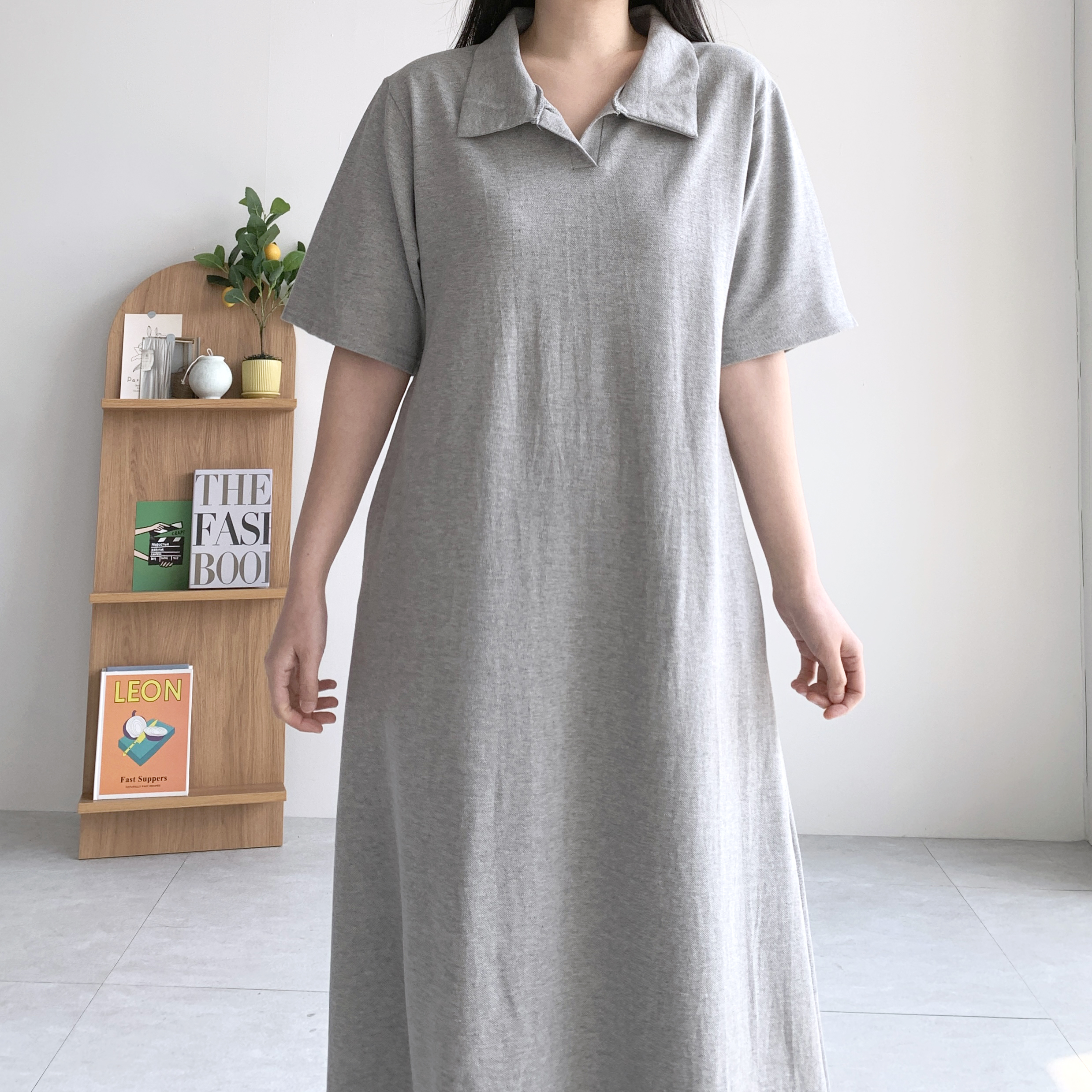 피케원피스 pk원피스 77사이즈 카라원피스 - 상세 이미지 3