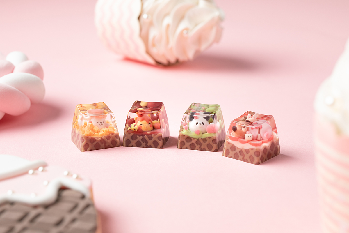 귀여운 동물 아이스크림 아티산 포인트 키캡