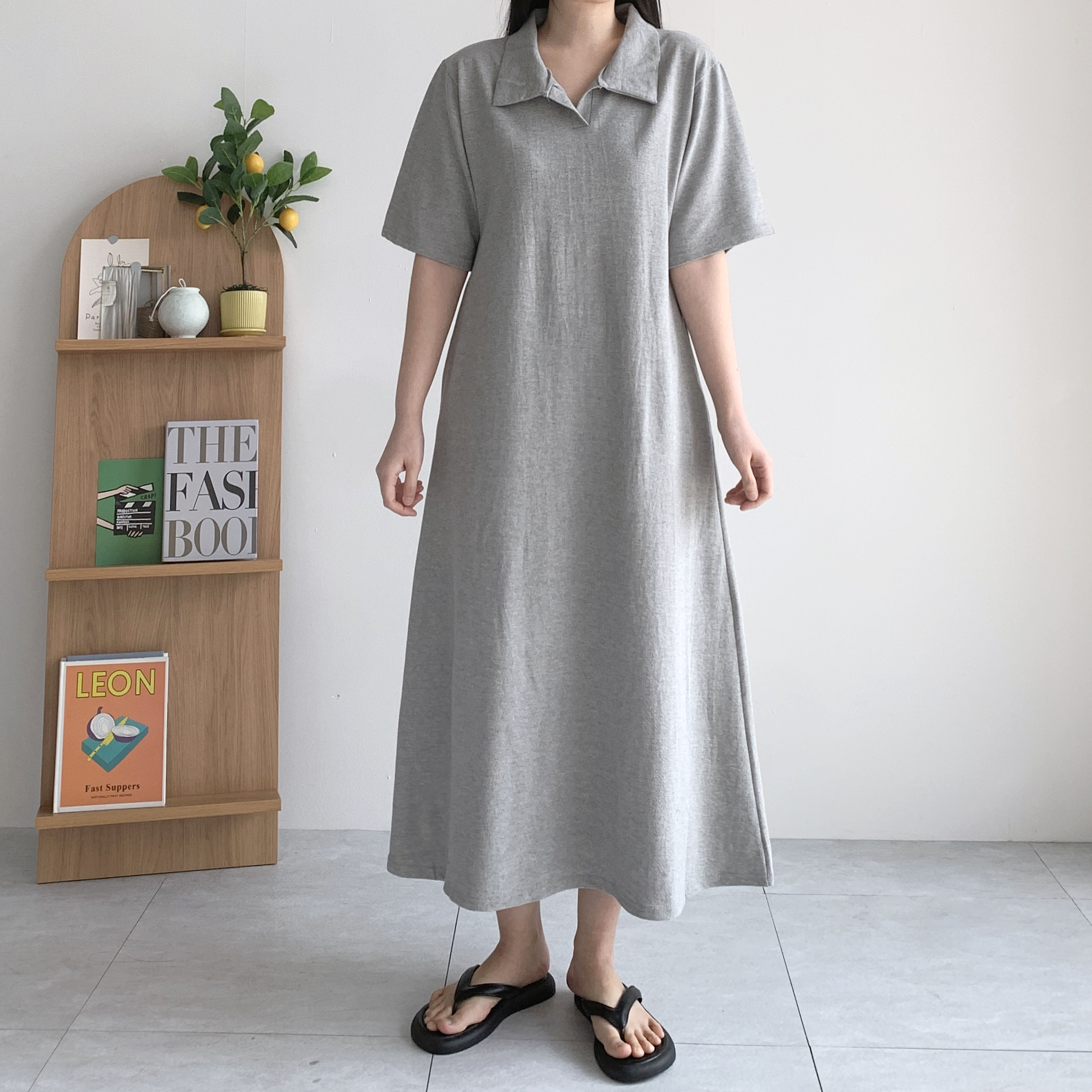 피케원피스 pk원피스 77사이즈 카라원피스 - 상품 이미지