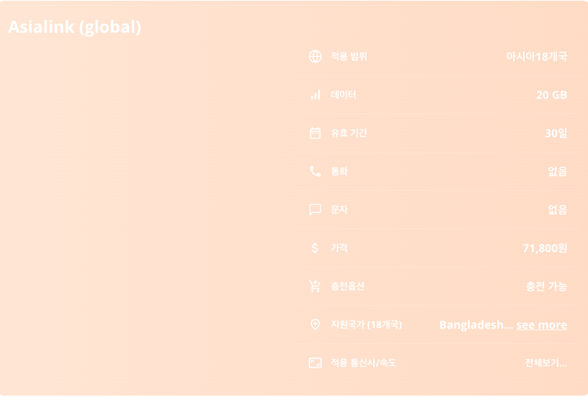 아시아18개국 이심 eSIM 일본 대만 베트남 말레이시아 싱가포르 태국 인도네시아 필리핀 중국 캄보디아 스리랑카 마카오 인도 방글라데시 홍콩 파키스탄 라오스 이심통