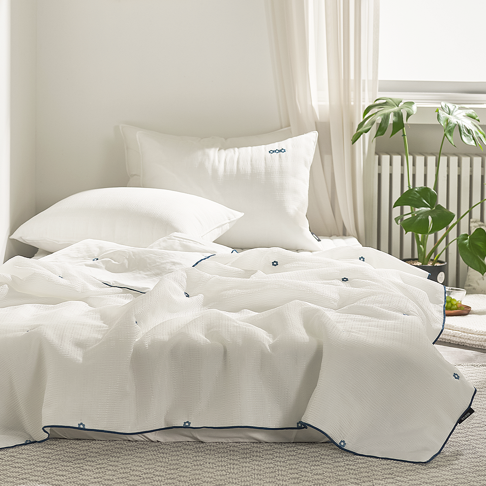 여름패드 설설 스노우 시어서커 SS 논슬립 고정밴드 침대패드