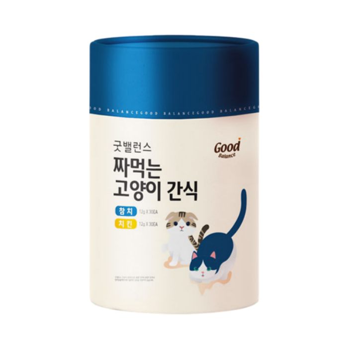 굿밸런스 짜먹는 고양이 츄르 간식 파우치 참치+닭고기, 720g, 1개 - 상품 이미지