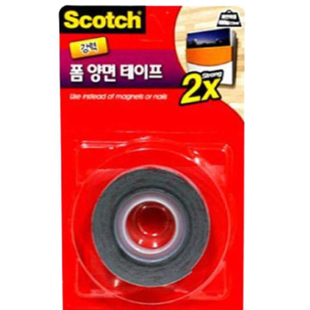 강력 양면테이프 폼테이프 액자 명판 부착 12mm x 2m, 1개
