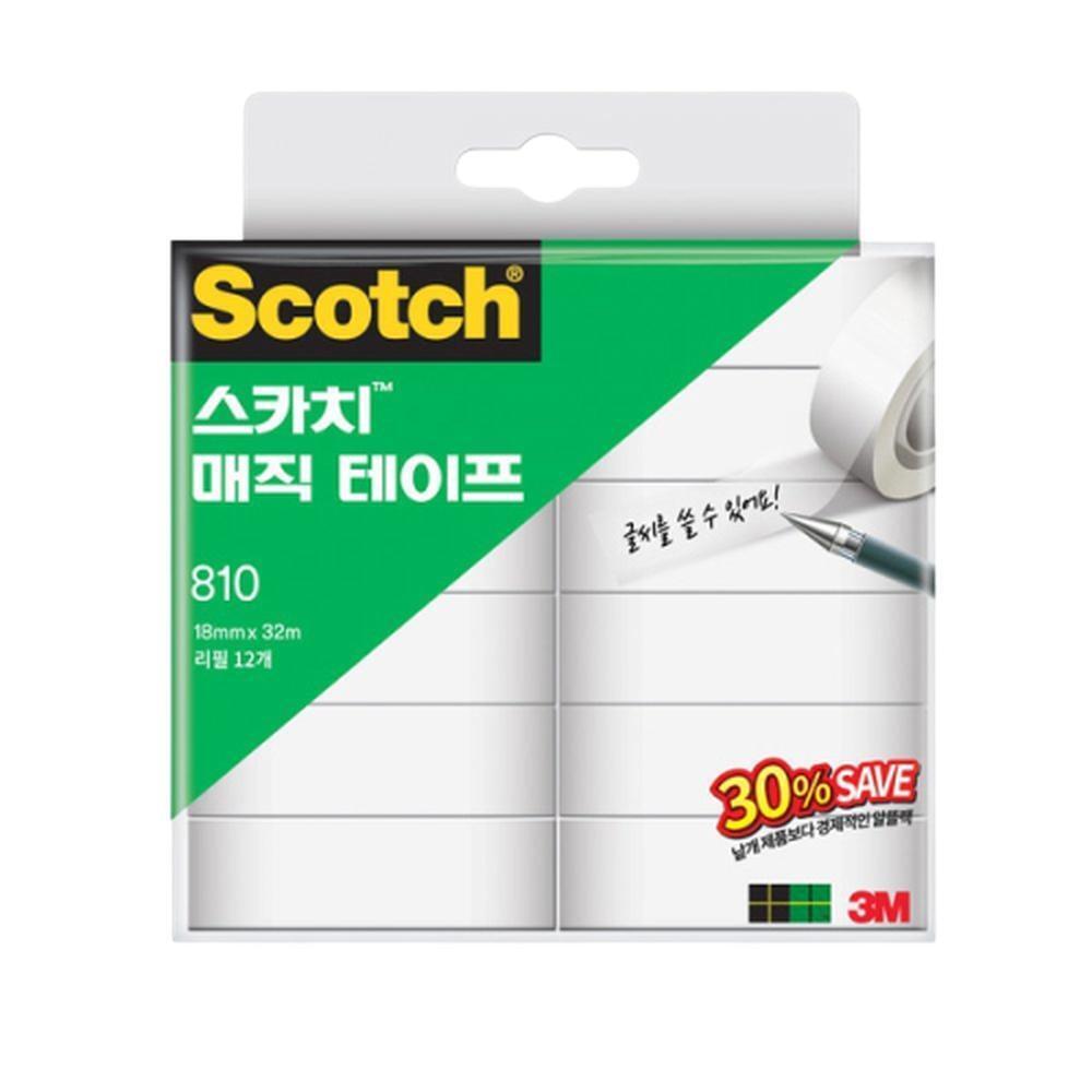 필기가능 매직테이프 리필 18mmx32m 12개입