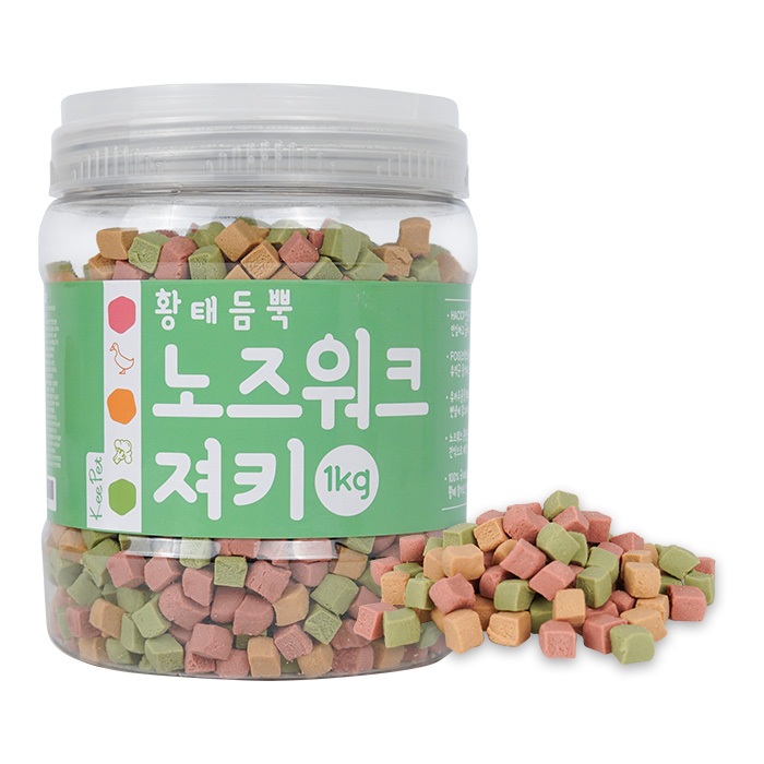 킵펫 국내산 강아지 간식 노즈워크 져키 트릿 황태맛, 1kg, 2개 - 상세 이미지 2