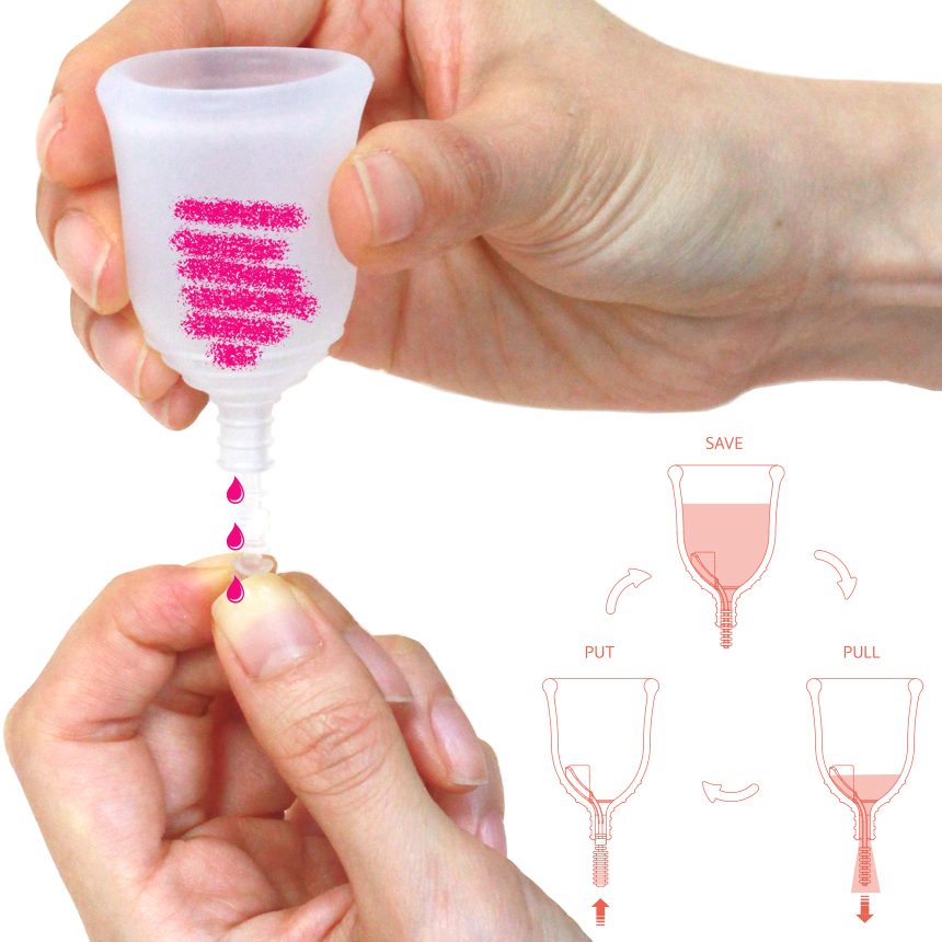 월컵 배출형 생리컵 제품 이미지