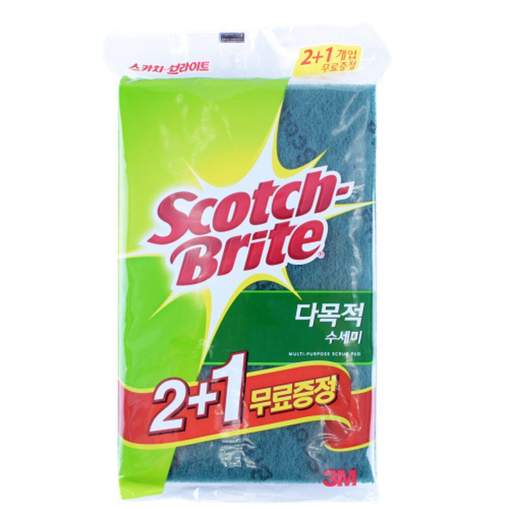 빠른건조 수세미 청소패드 강력세척 대형 2+1개입