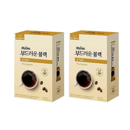 맥심 부드러운 블랙 모카골드 100T 2박스