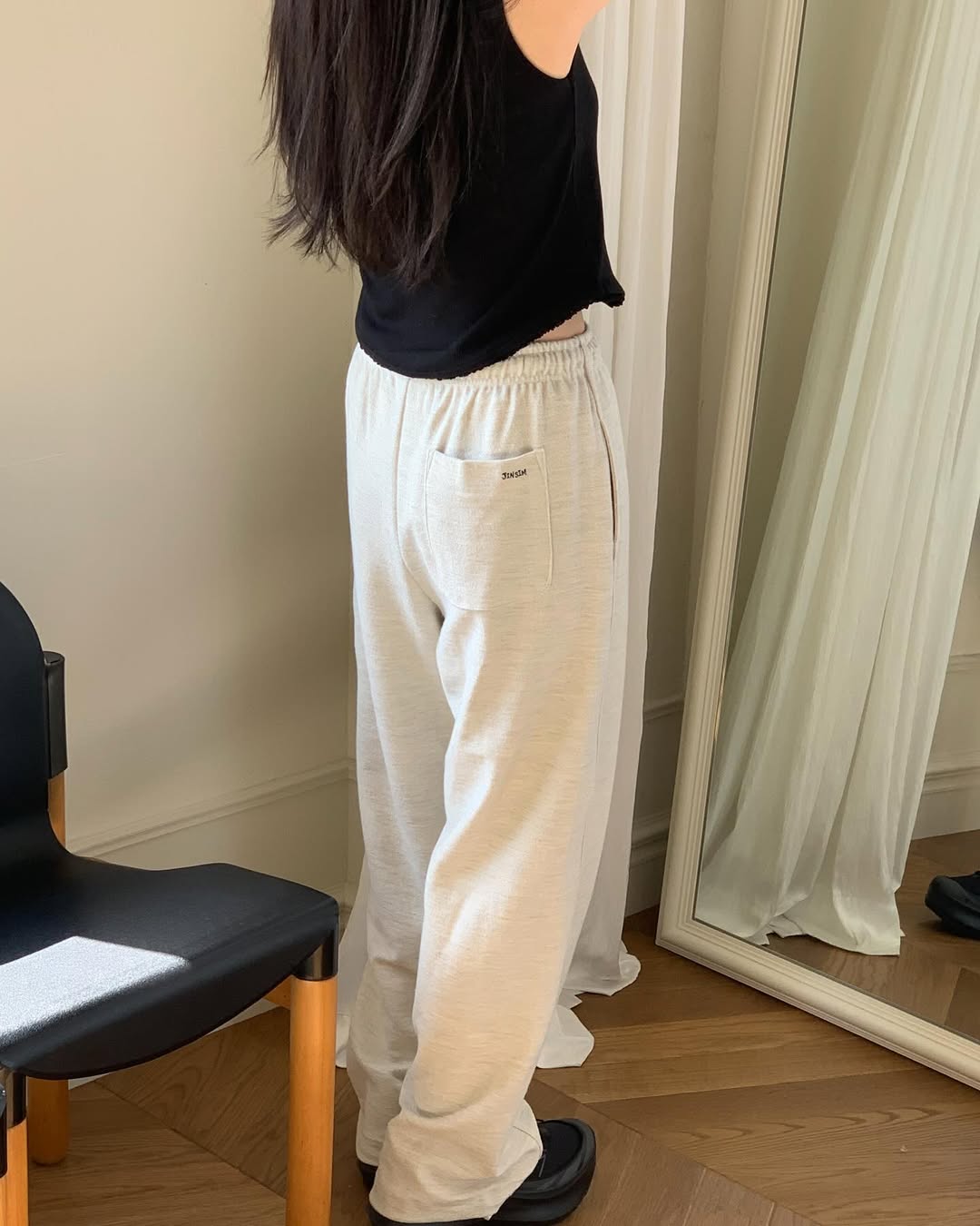 jinsim 진심 세인트 팬츠 코튼 밴딩 일자 와이드 데일리 바지 (2col) 상세 이미지 10