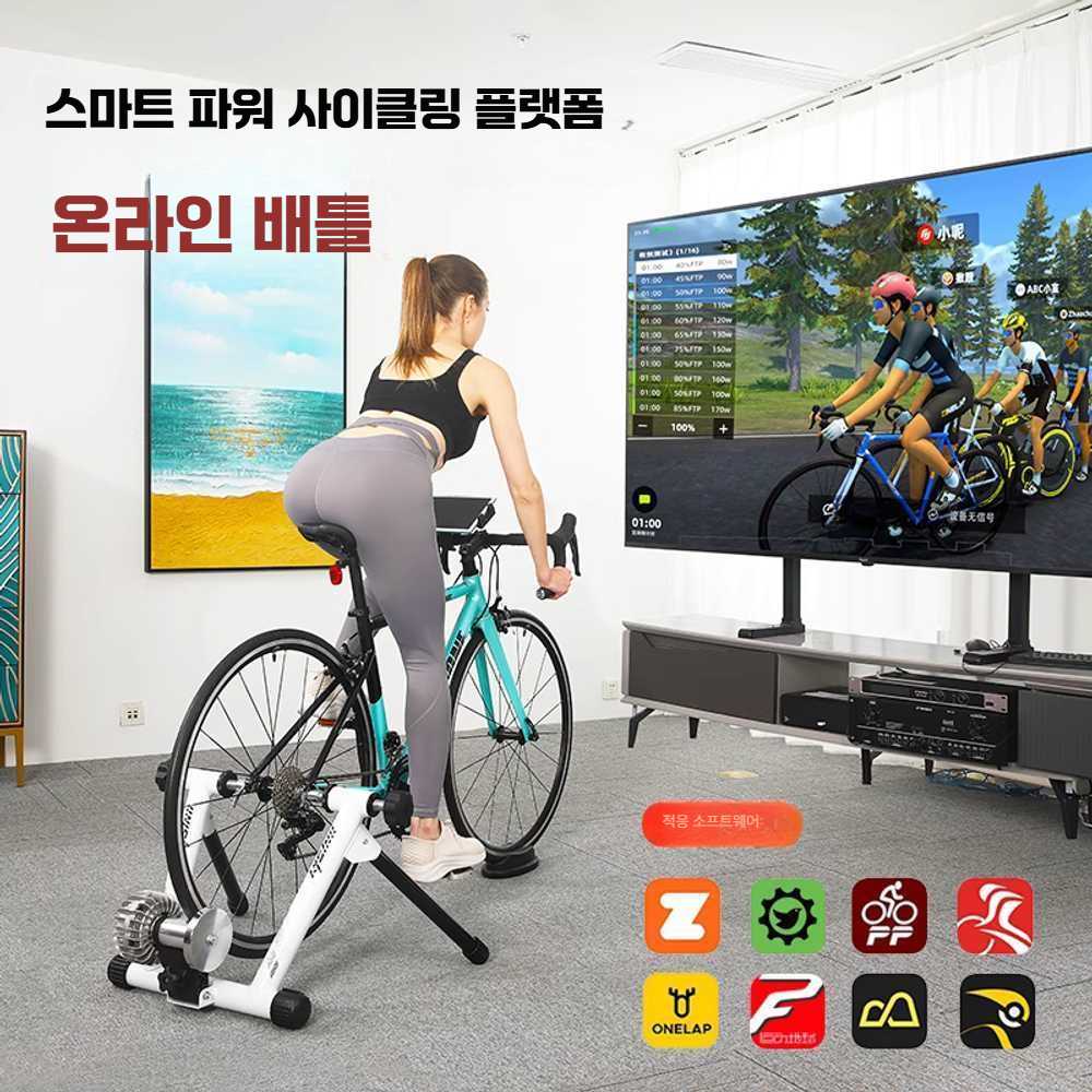 고캠프 자전거평로라 사이클링 롤러 자전거 평로라 표준 모델-내장 전원-흑백 - 상세 이미지 2