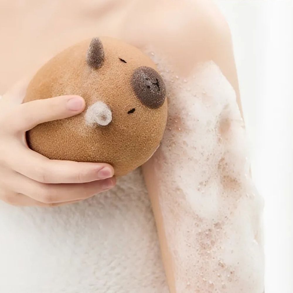 카피바라 샤워볼 샤워 목욕 때밀이 스펀지 타올 타월 때수건 바디브러쉬 바디솔 등때밀이 - 상세 이미지 5