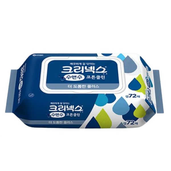 크리넥스 수앤수 코튼클린 플러스 물티슈 캡형, 72매, 12팩 : 에끌라마켓