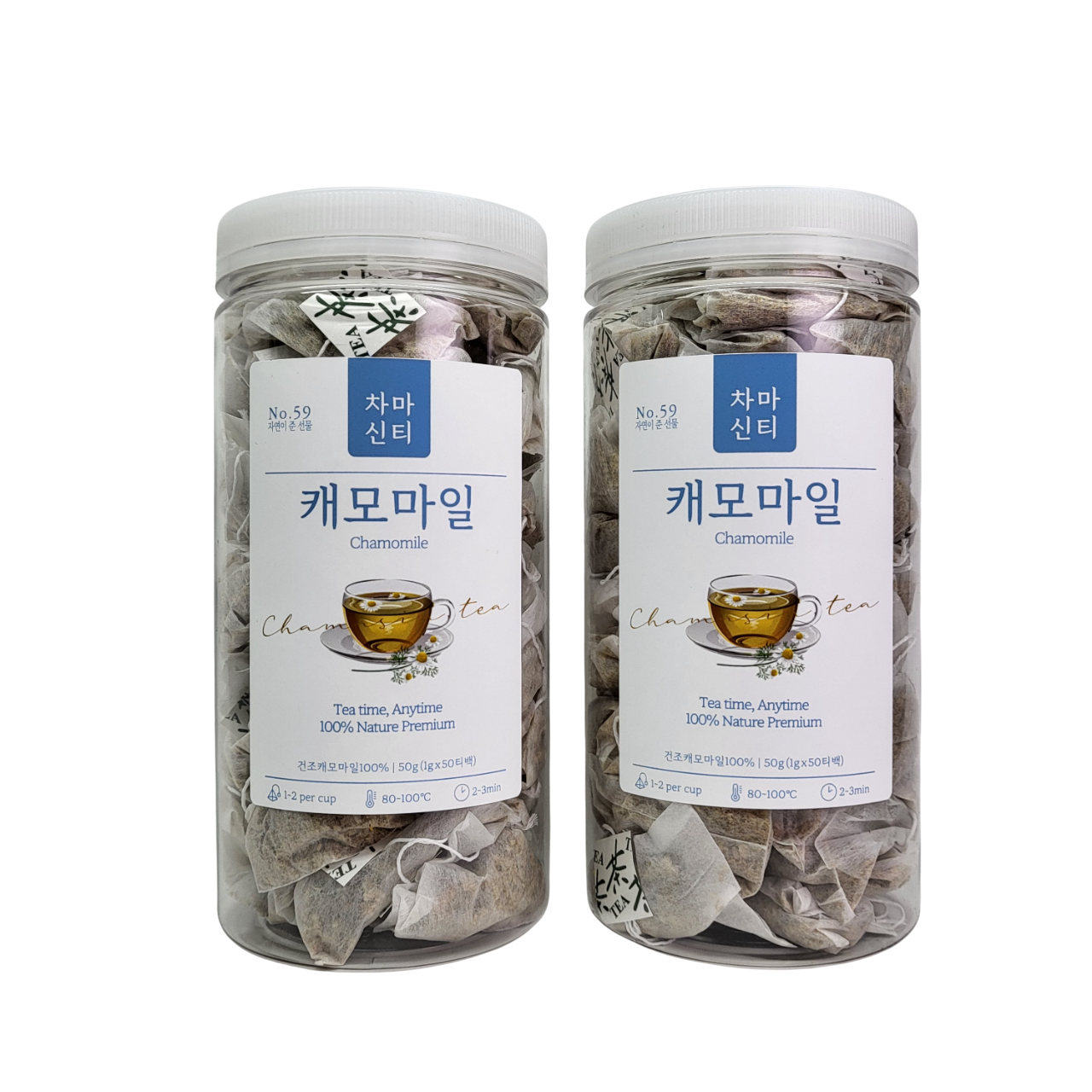 1+1 캐모마일 차 50티백x2개 카모마일티 잠잘오는 카페인없는 차 효능 이미지 7