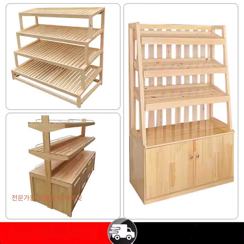 고캠프 빵진열대 디저트 선반 쿠키 우드 카페 1000x500x1500 - 상세 이미지 5