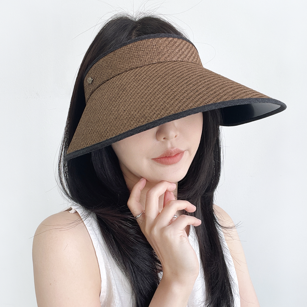 국내제작 챙넓은 썬캡 여성 여름 자외선차단 밀짚 농사 햇빛가리개모자