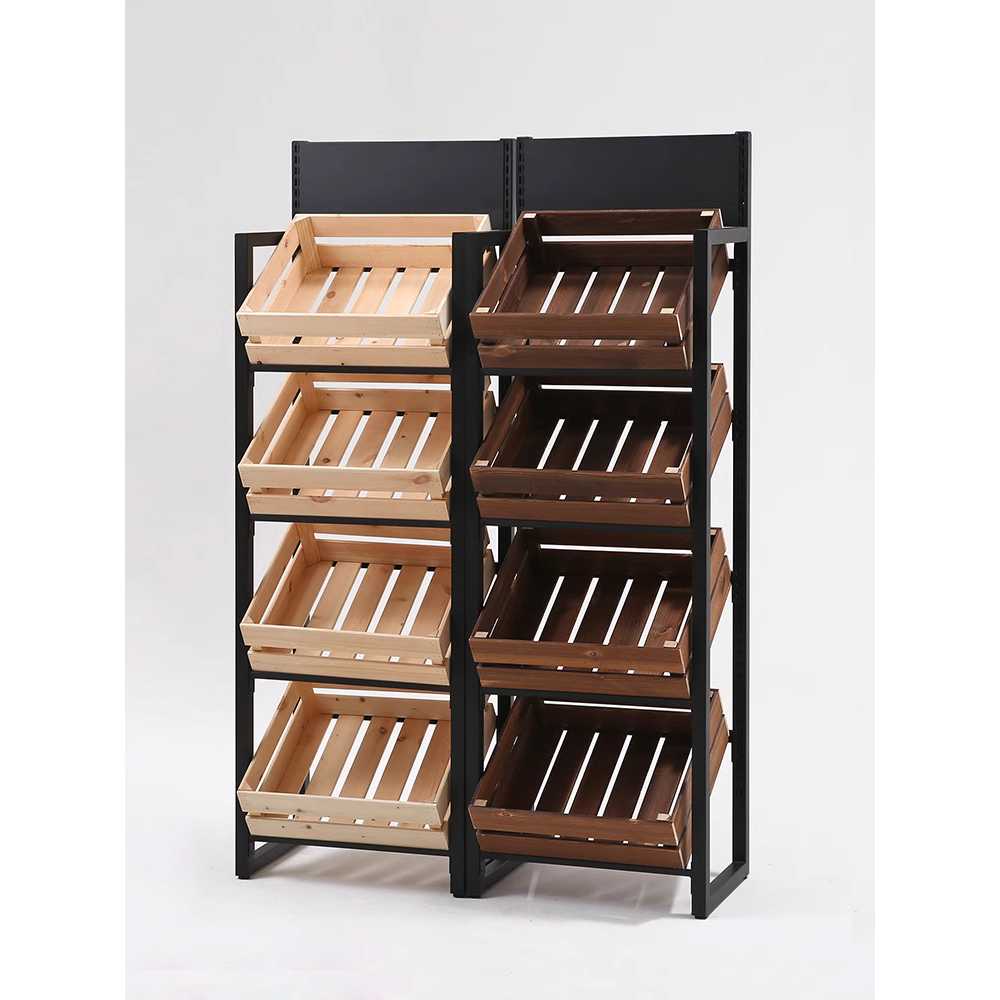 고캠프 빵진열대 선반 우드 빵 진열장 베이커리 흰색 50x35x140cm 나무색 3개 - 상세 이미지 2